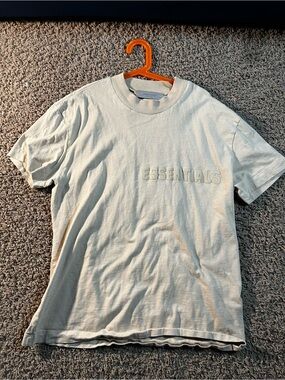 Essentials Crewneck T-Shirt in Light Cream